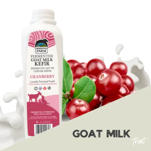 Crosswind farms kefir with cranberries - goat milk