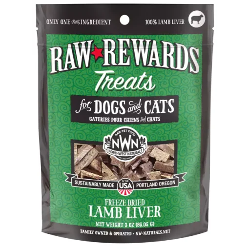 Northwest naturals freeze-dried treats 85g - lamb liver