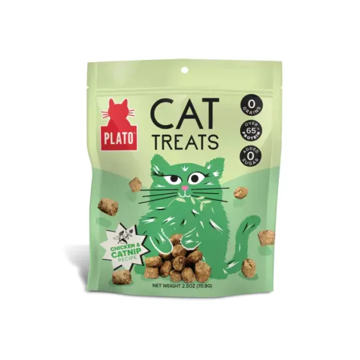 Plato pet treats air-dried cat treats chicken with catnip recipe 70g