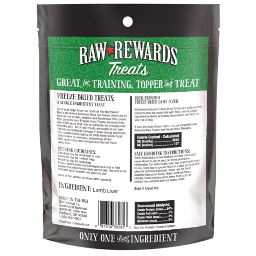 Northwest naturals freeze-dried treats 85g - lamb liver - image 2