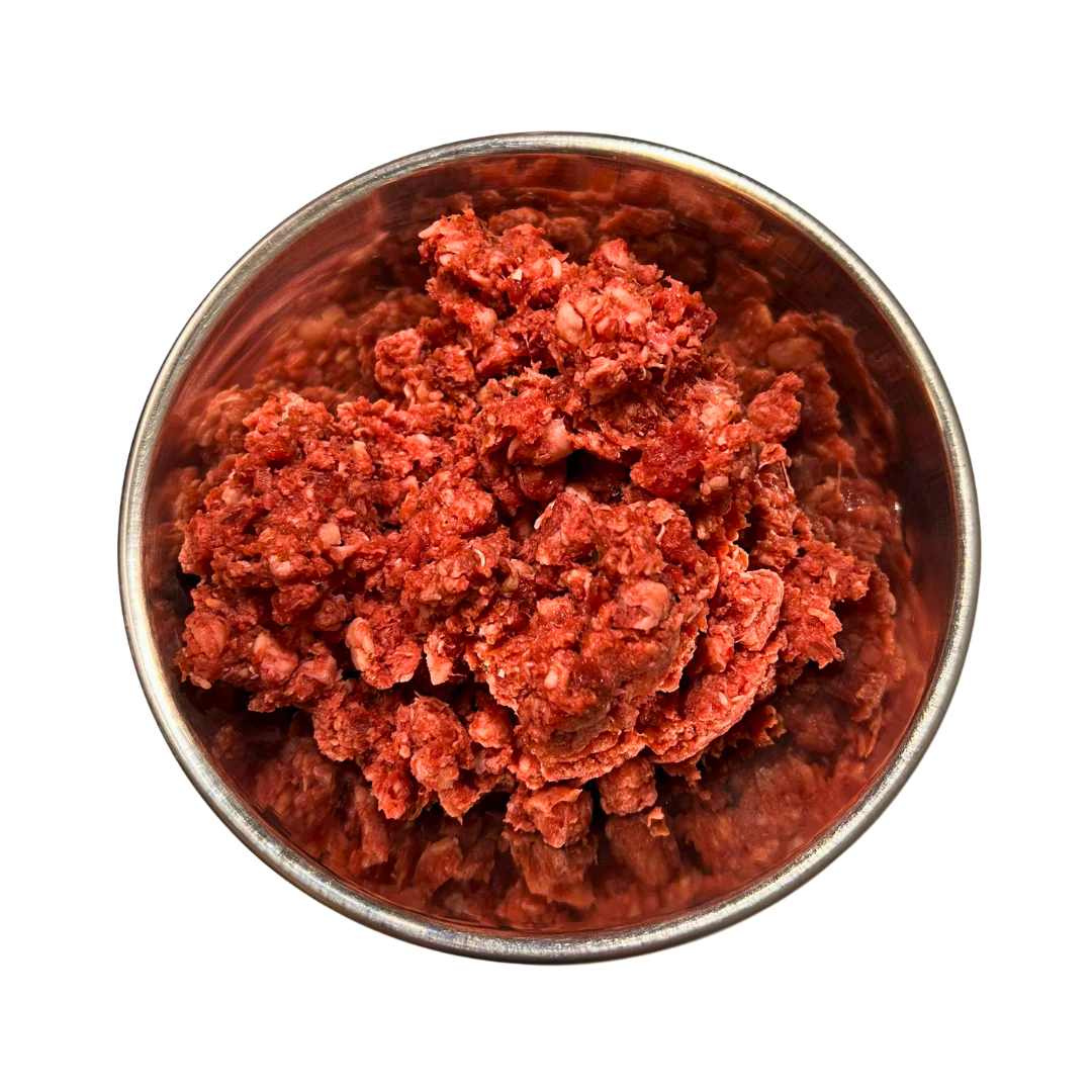 Three Meat Blend -Beef Chicken Pork Wild Salmon Veggies - Raw 101 1 Three meat blend -beef chicken pork wild salmon veggies - raw 101
