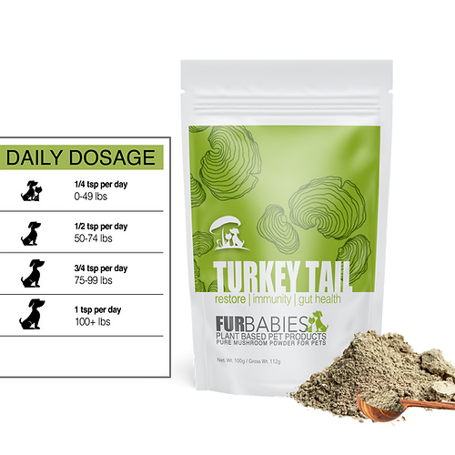 Furbabies TURKEY TAIL Functional Mushrooms 100 G 3 Furbabies turkey tail functional mushrooms 100 g - image 3
