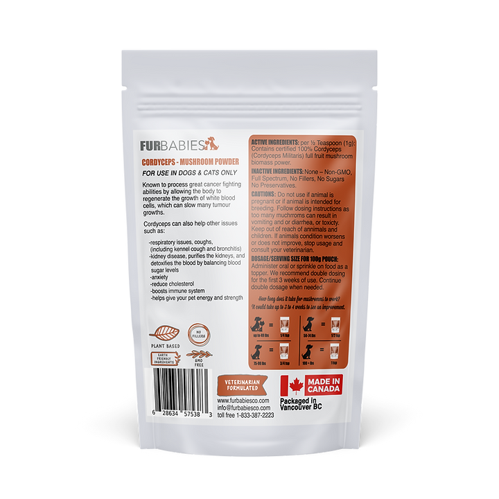 Furbabies CORDYCEPS Functional Mushrooms 100 G 3 Furbabies cordyceps functional mushrooms 100 g - image 3