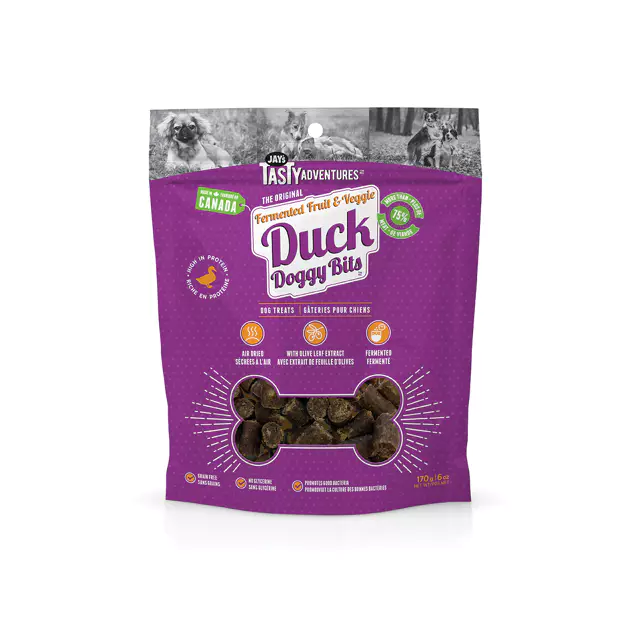 Jays Tasty Adventures Fermented Fruit And Veggie Duck Dog Treats 170 G 1 Jays tasty adventures fermented fruit and veggie duck dog treats 170 g